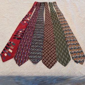 6 Vintage 100% silk ties Zylos by George Machado